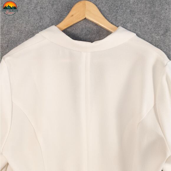 Metaphor Blazer White Ivory Long Sleeve Formal Single-Breasted Women's Size XL - Picture 5 of 11